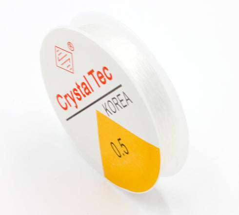 0.5mm Nylon Jewelry Thread Cord, Transparent, Approx. 16m Length